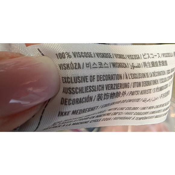 Hollister Womens Blue Floral Boho Prairie Peasant Cropped Off Shoulder Top Med - Picture 6 of 6